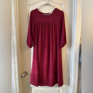 Downeast Basics Midi Dress; Burgundy